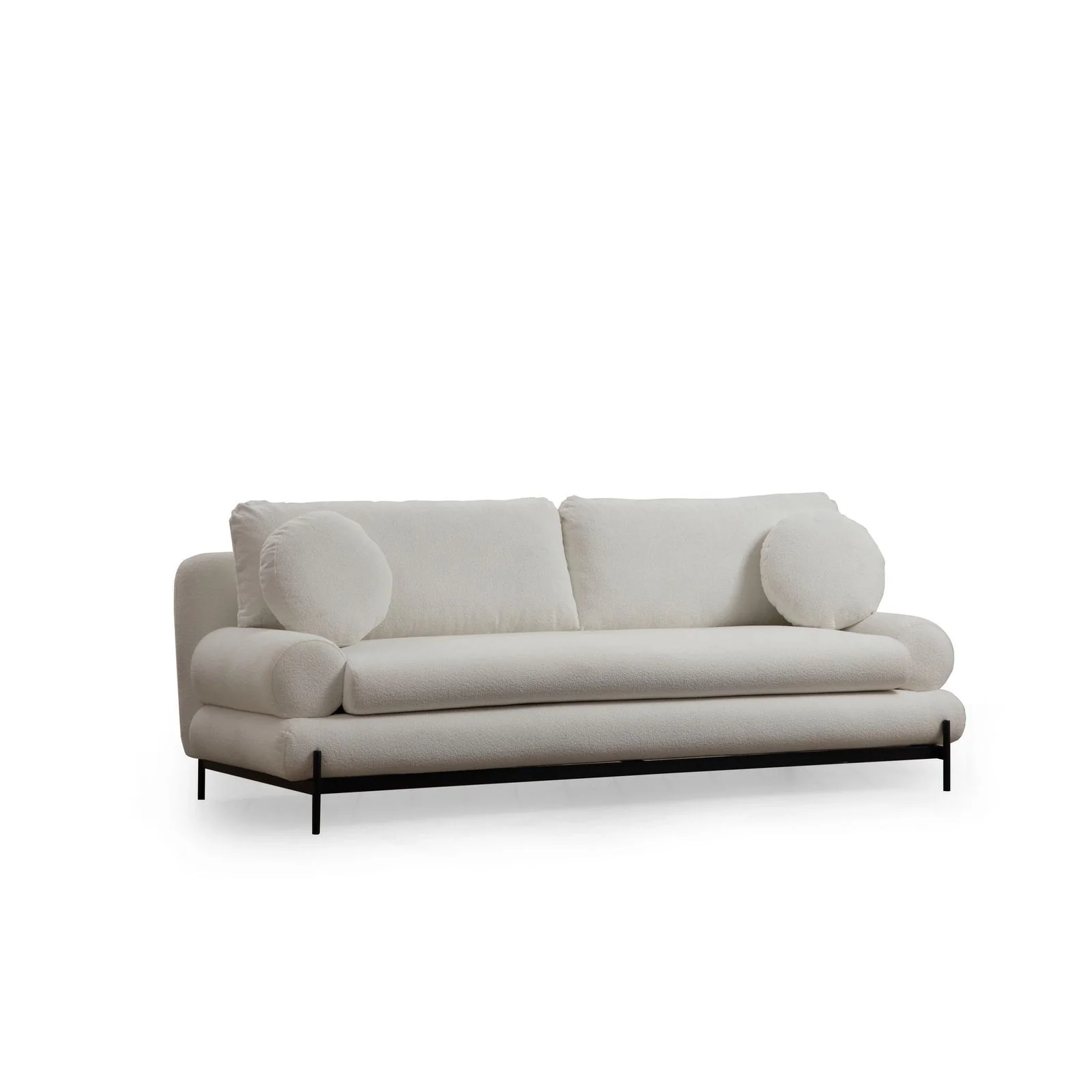 Livorno 3-Sitzer Sofa in Weiß, 230x85 cm