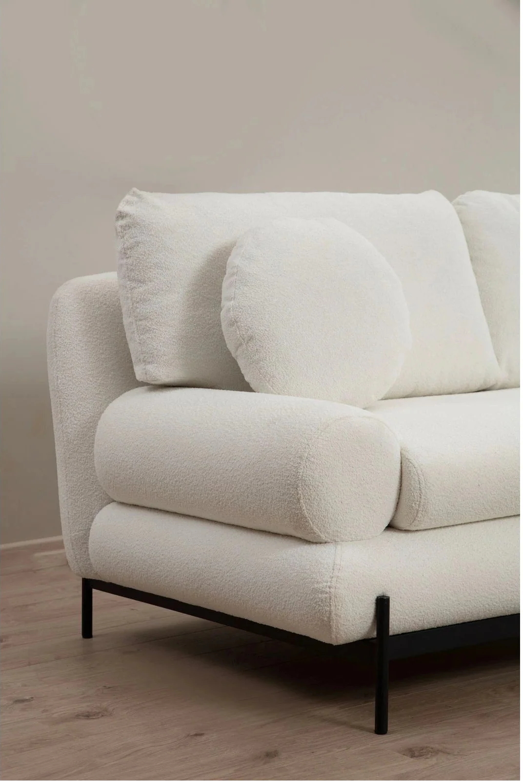 Livorno 3-Sitzer Sofa in Weiß, 230x85 cm - Image 4