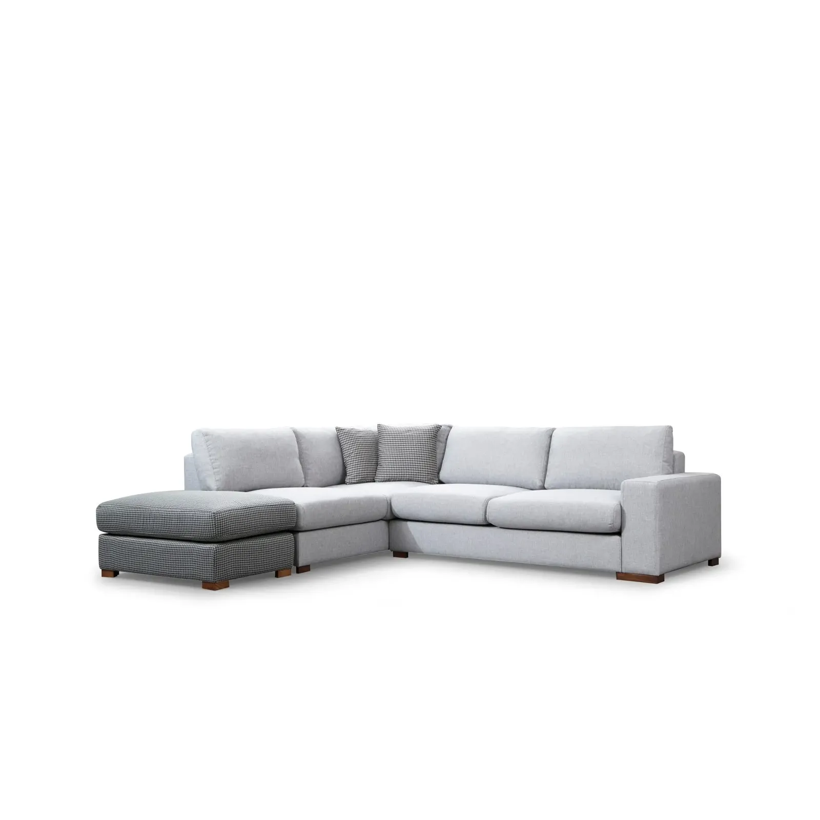 Loop Ecksofa in Grau und Hellgrau, 266x246 cm