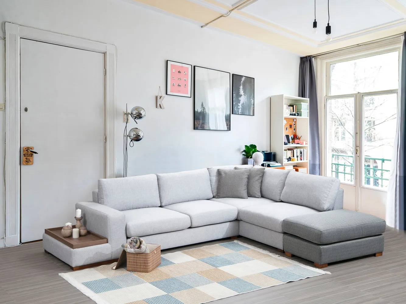 Loop Ecksofa in Grau und Hellgrau, 308x246 cm - Image 17