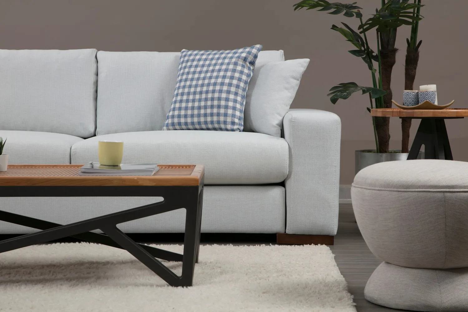 Loop Ecksofa in Weiß, 323x282 cm - Image 5