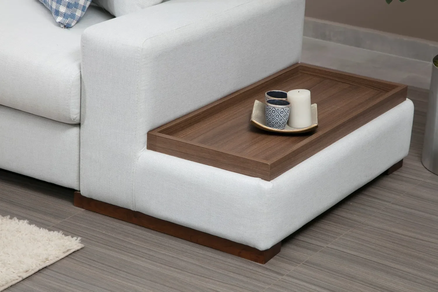Loop Ecksofa in Weiß, 363x282 cm - Image 5