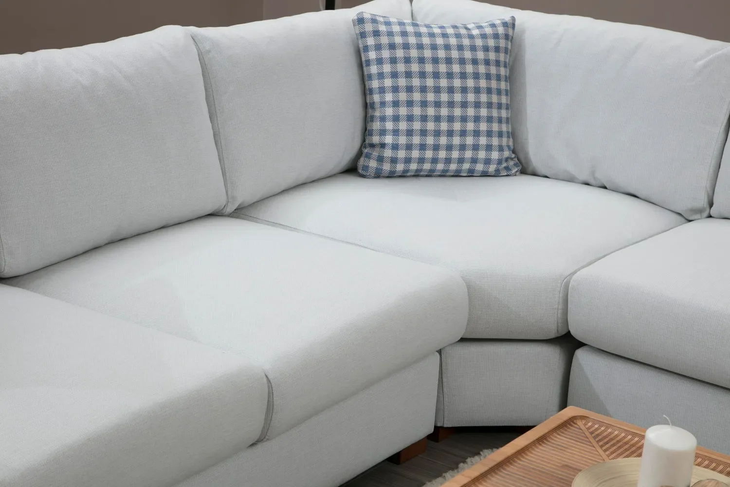 Loop Ecksofa in Weiß, 363x282 cm - Image 6