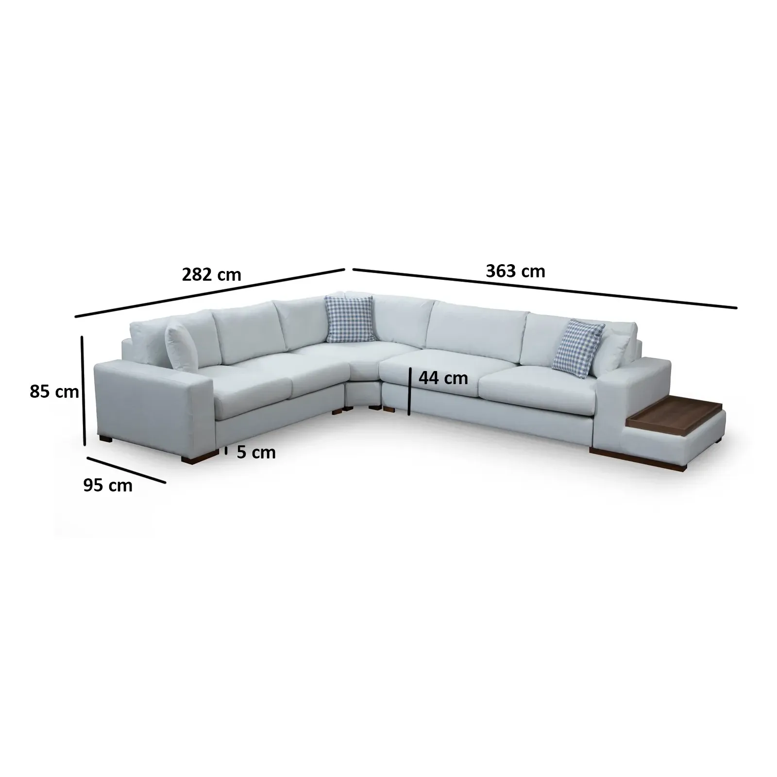 Loop Ecksofa in Weiß, 363x282 cm - Image 7