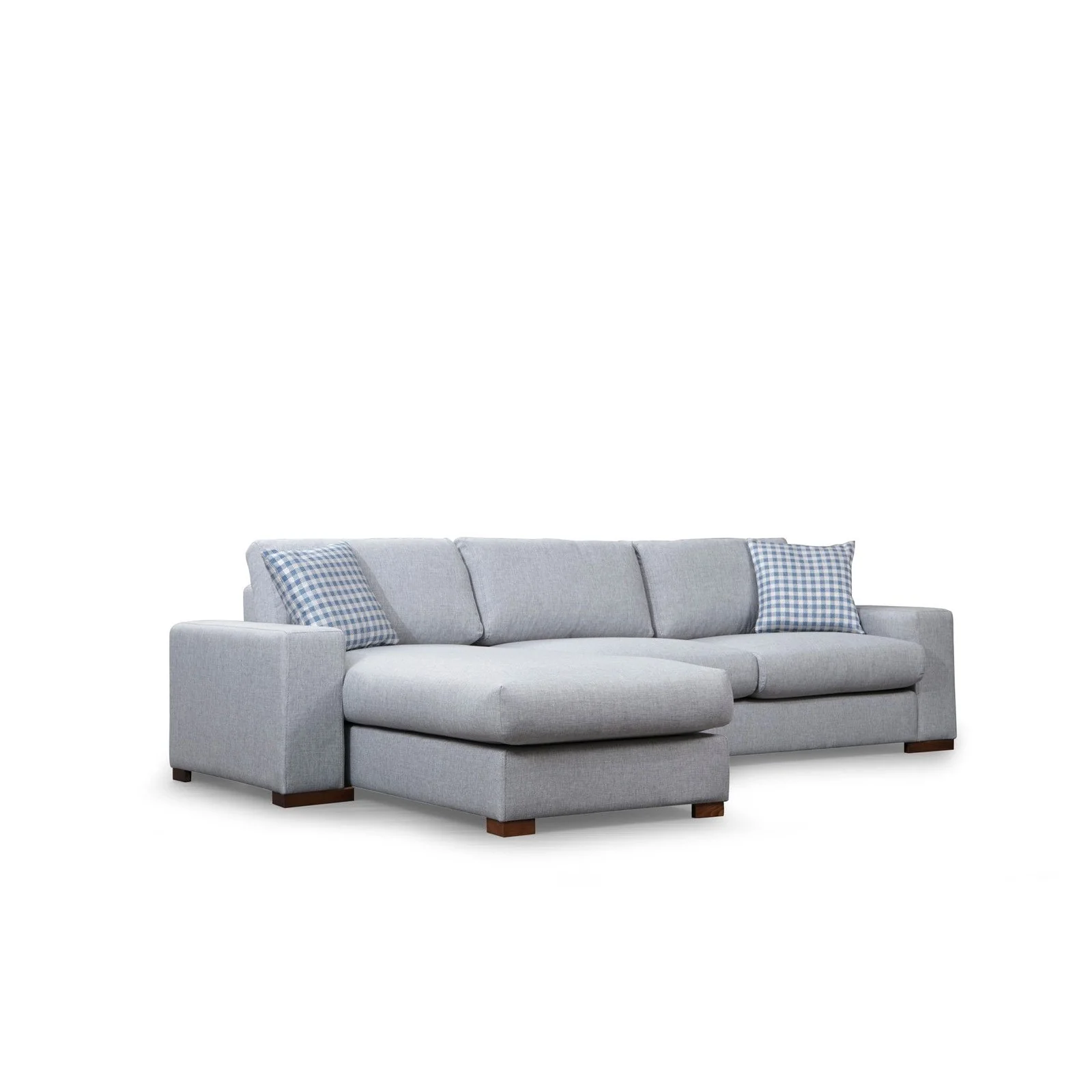 Loop Ecksofa, Linke Seite, in Hellgrau, 290x194 cm - Image 6
