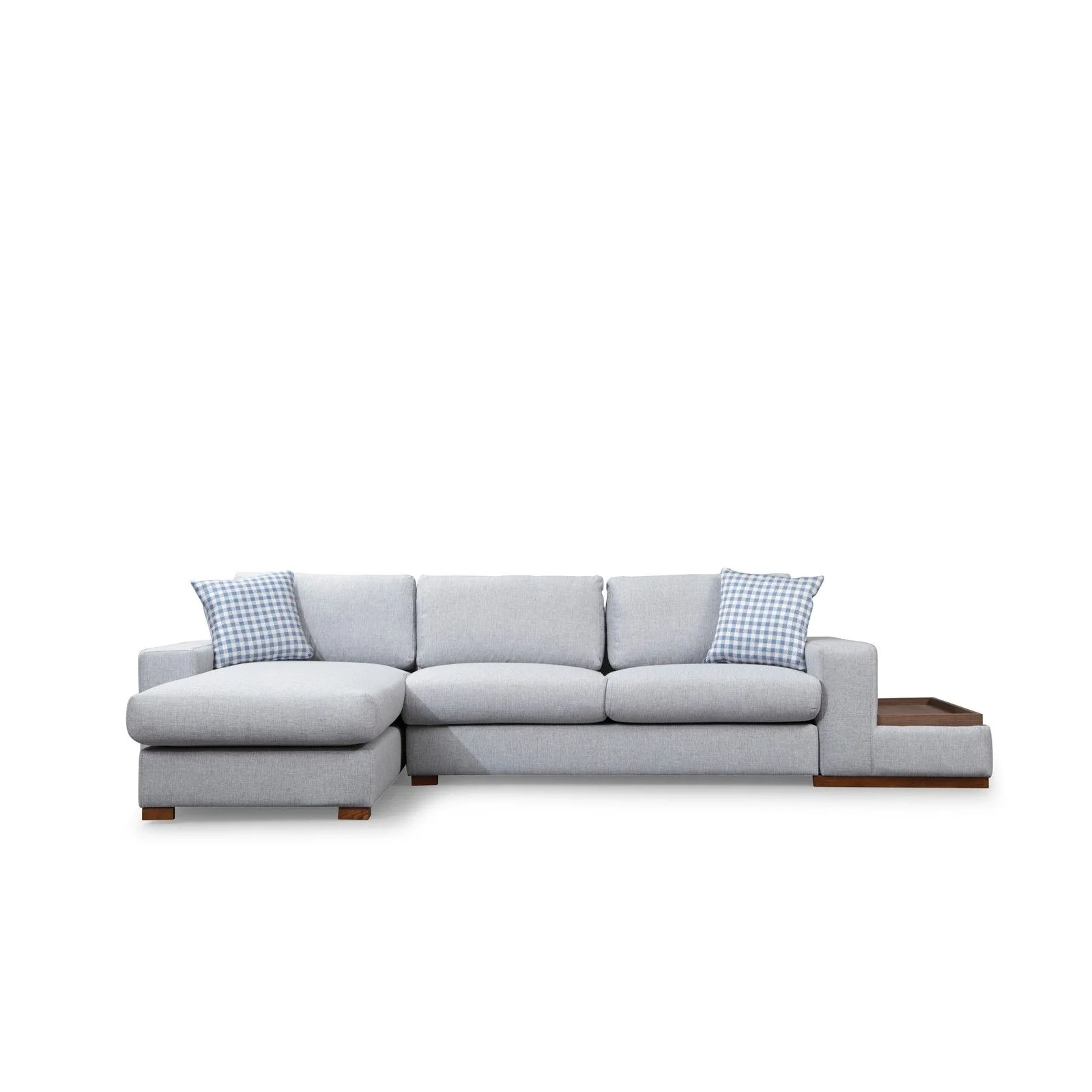 Loop Ecksofa, Linke Seite, in Hellgrau, 322x194 cm - Image 7