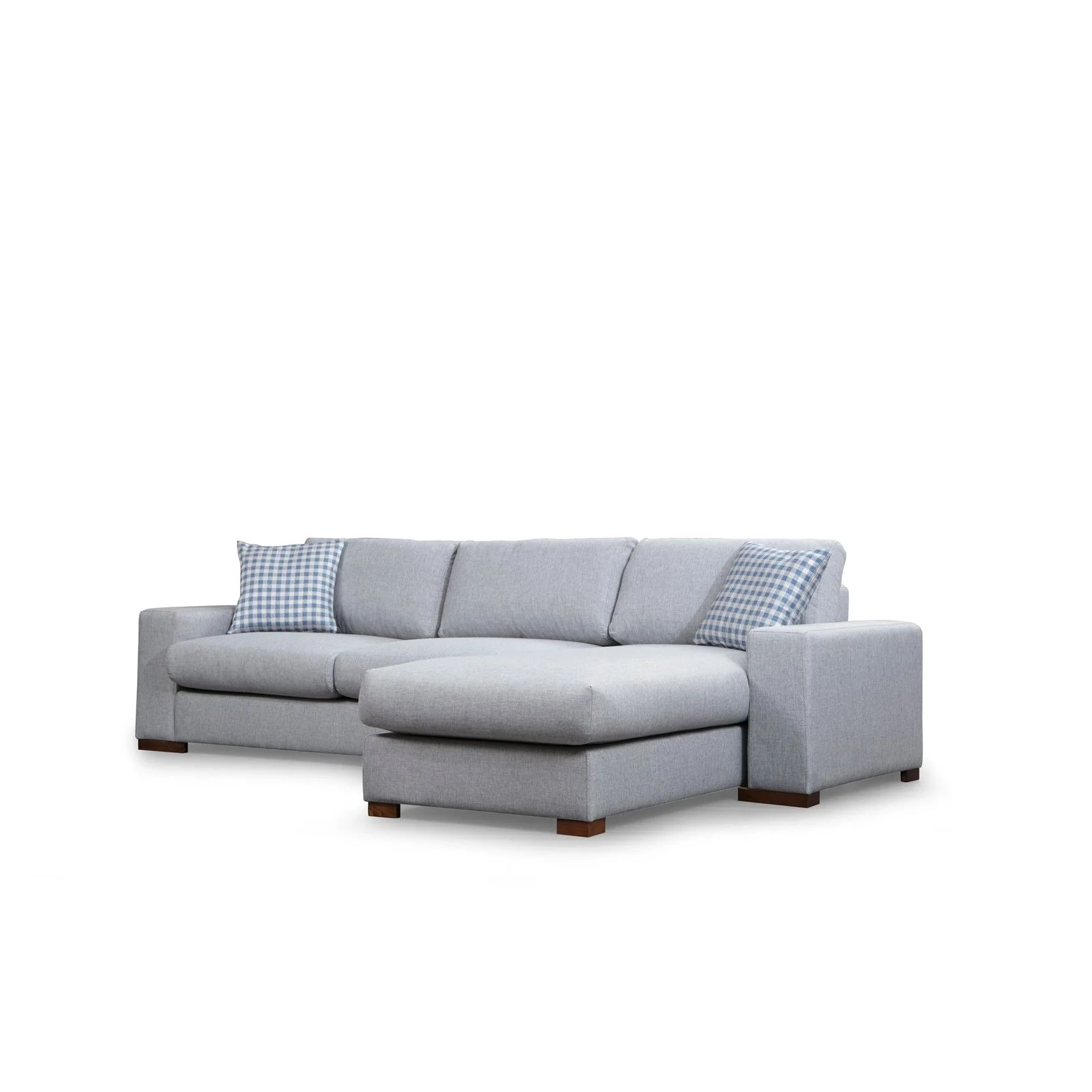 Loop Ecksofa, Rechte Seite, in Hellgrau, 290x194 cm - Image 6