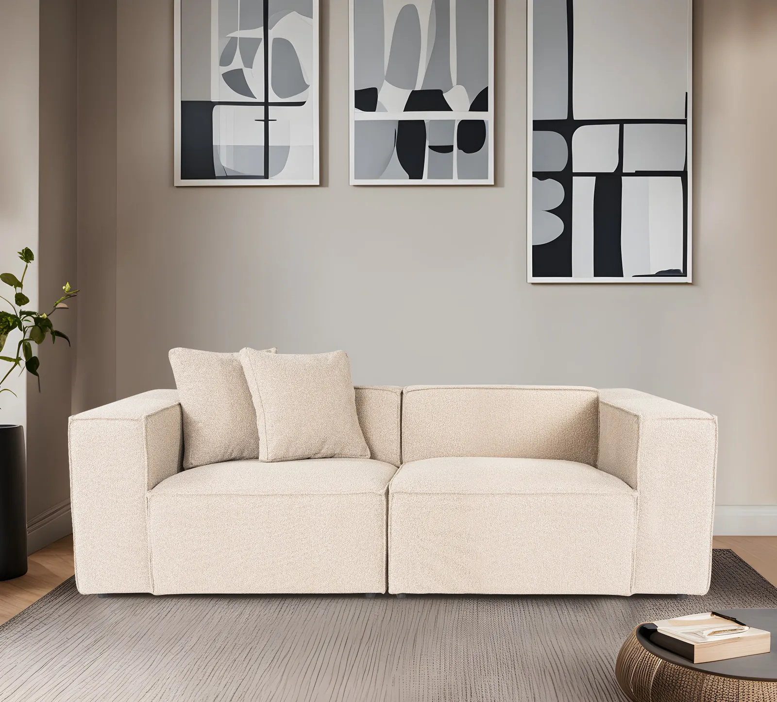 Lora 2-Sitzer Sofa in Mokka, 220x108 cm - Image 10