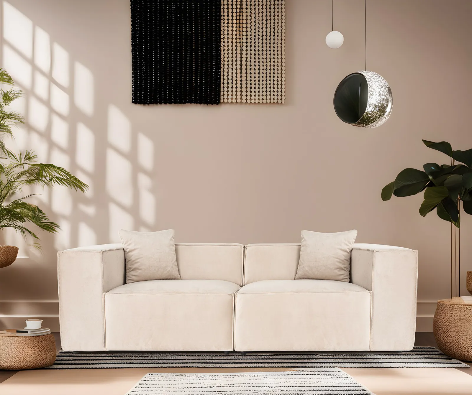 Lora 2-Sitzer Sofa in Mokka, 220x108 cm - Image 15