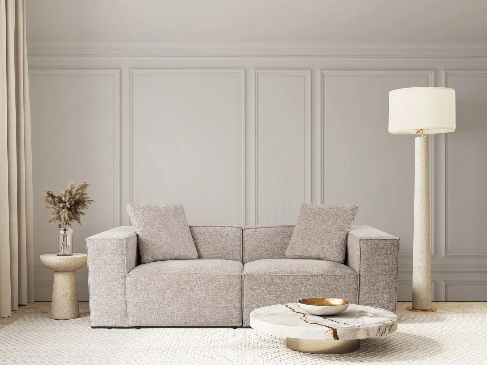Lora 2-Sitzer Sofa in Mokka, 220x108 cm - Image 2