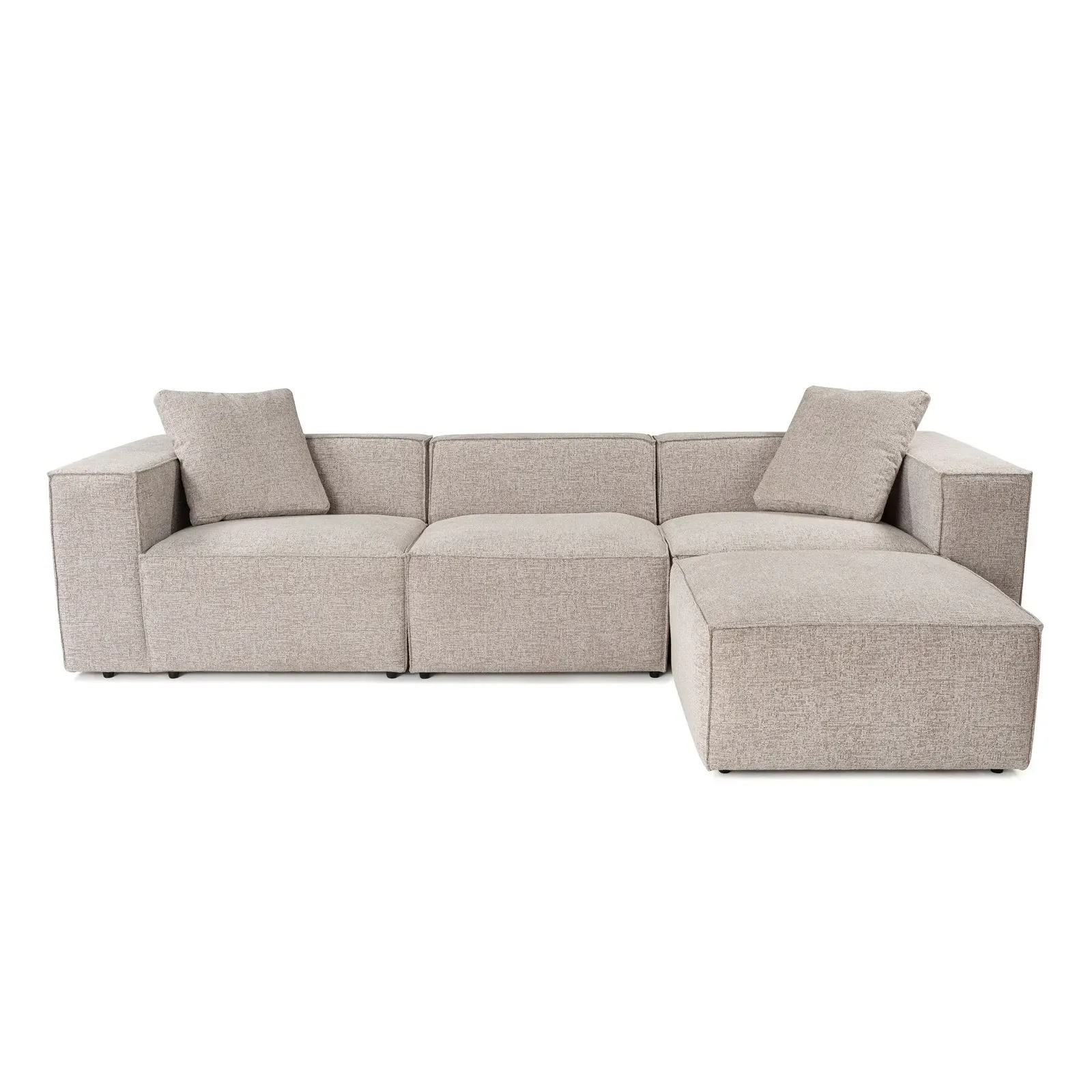 Lora Ecksofa aus Leinen, Rechte Seite, 303x193 cm