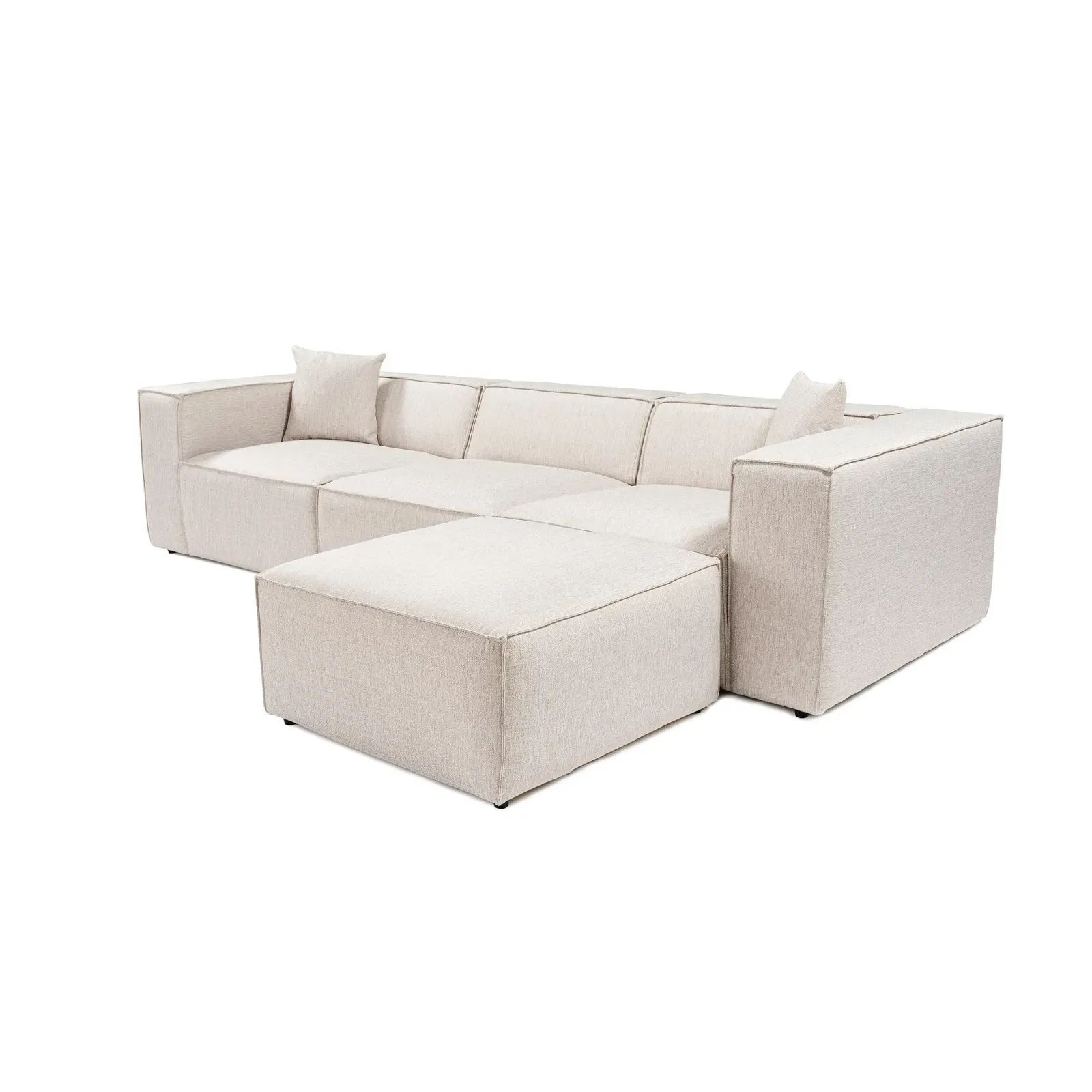 Lora Ecksofa aus Leinen, Rechte Seite, 303x193 cm - Image 28