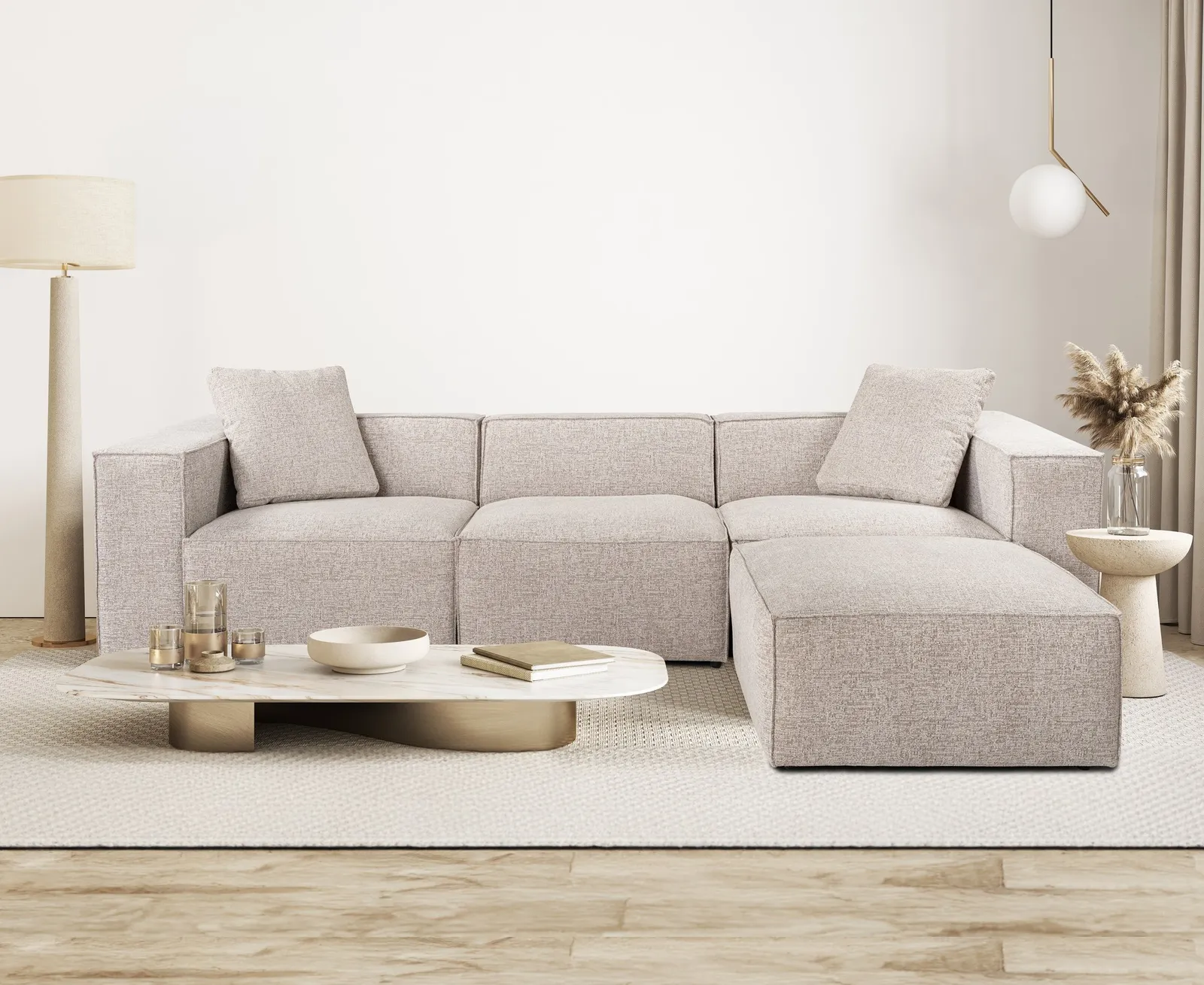 Lora Ecksofa aus Leinen, Rechte Seite, 303x193 cm - Image 3