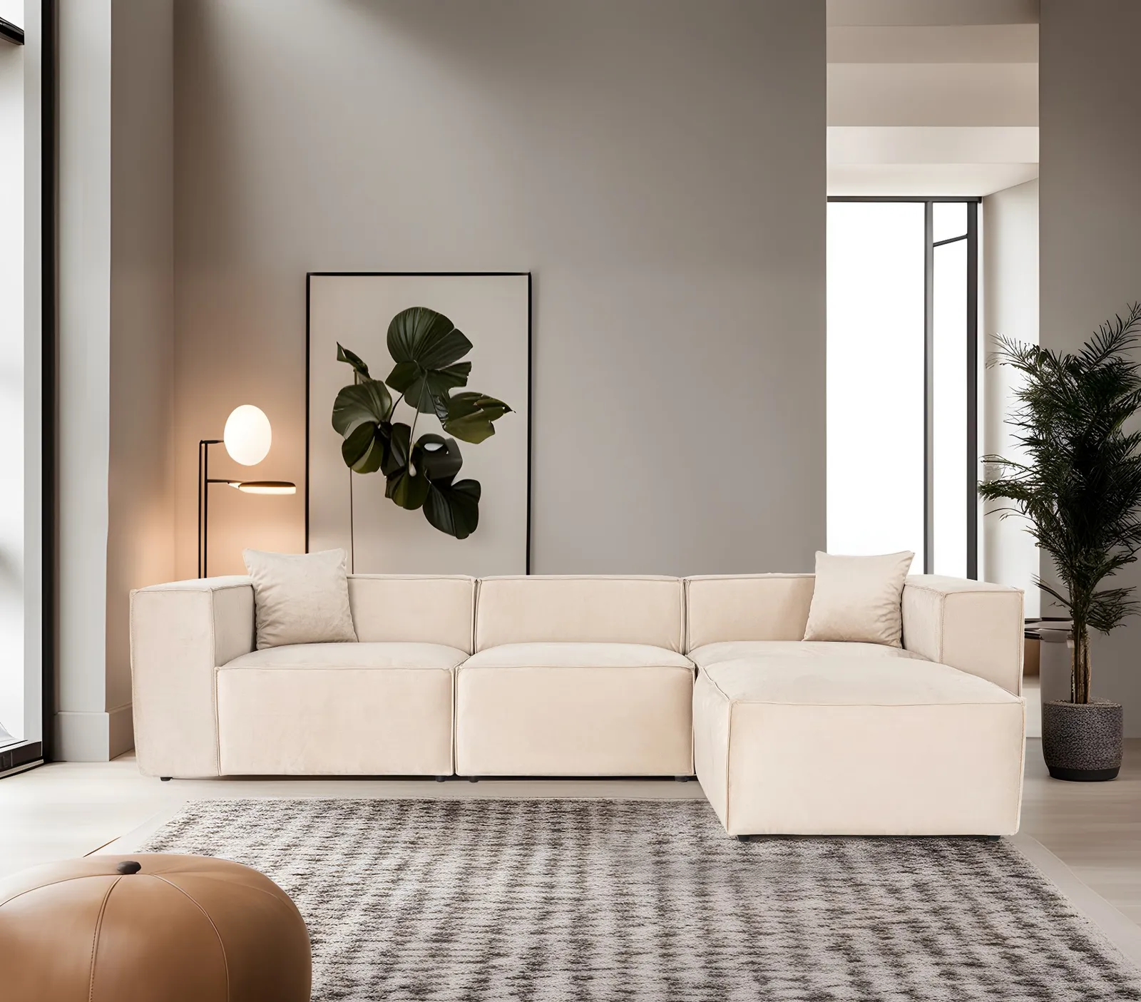 Lora Ecksofa aus Leinen, Rechte Seite, 303x193 cm - Image 44