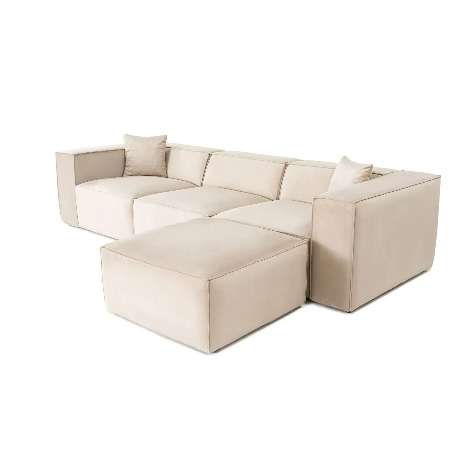 Lora Ecksofa aus Leinen, Rechte Seite, 303x193 cm - Image 46