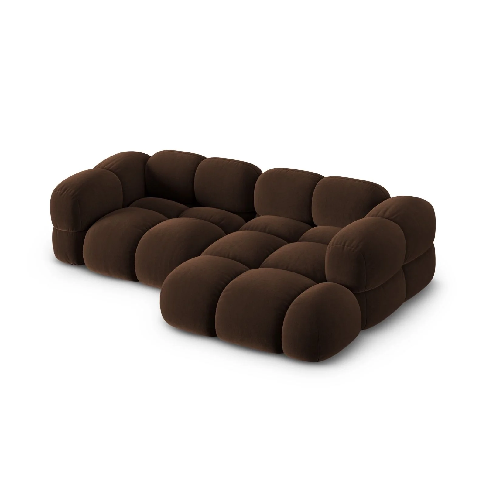 Loretto 3-Sitzer Ecksofa, Rechte Seite, aus Samt oder Strukturstoff, 250x147x68 cm - Image 19