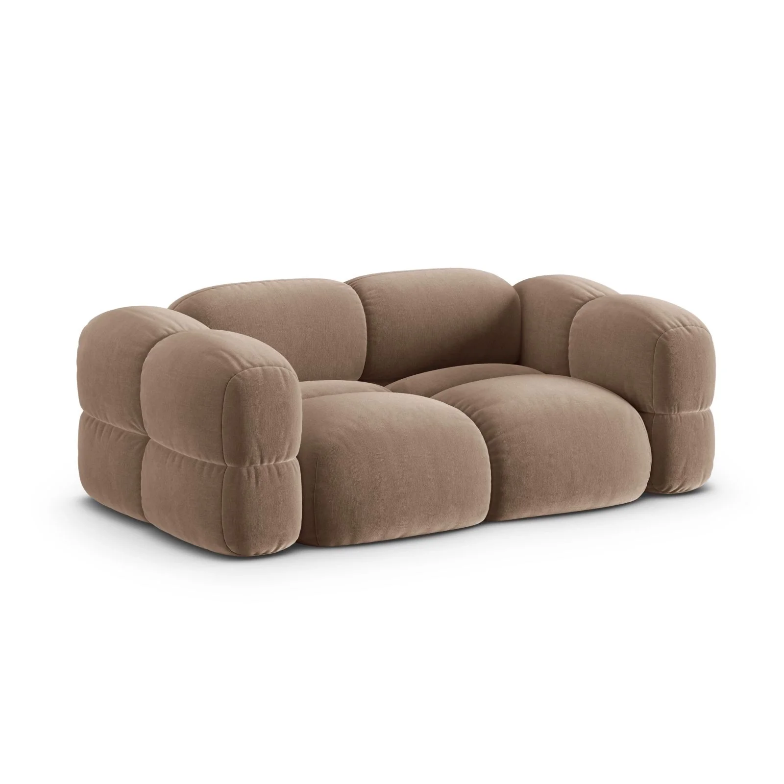 Loretto 3-Sitzer Sofa aus Samt oder Strukturstoff, 210x100x68 cm - Image 11