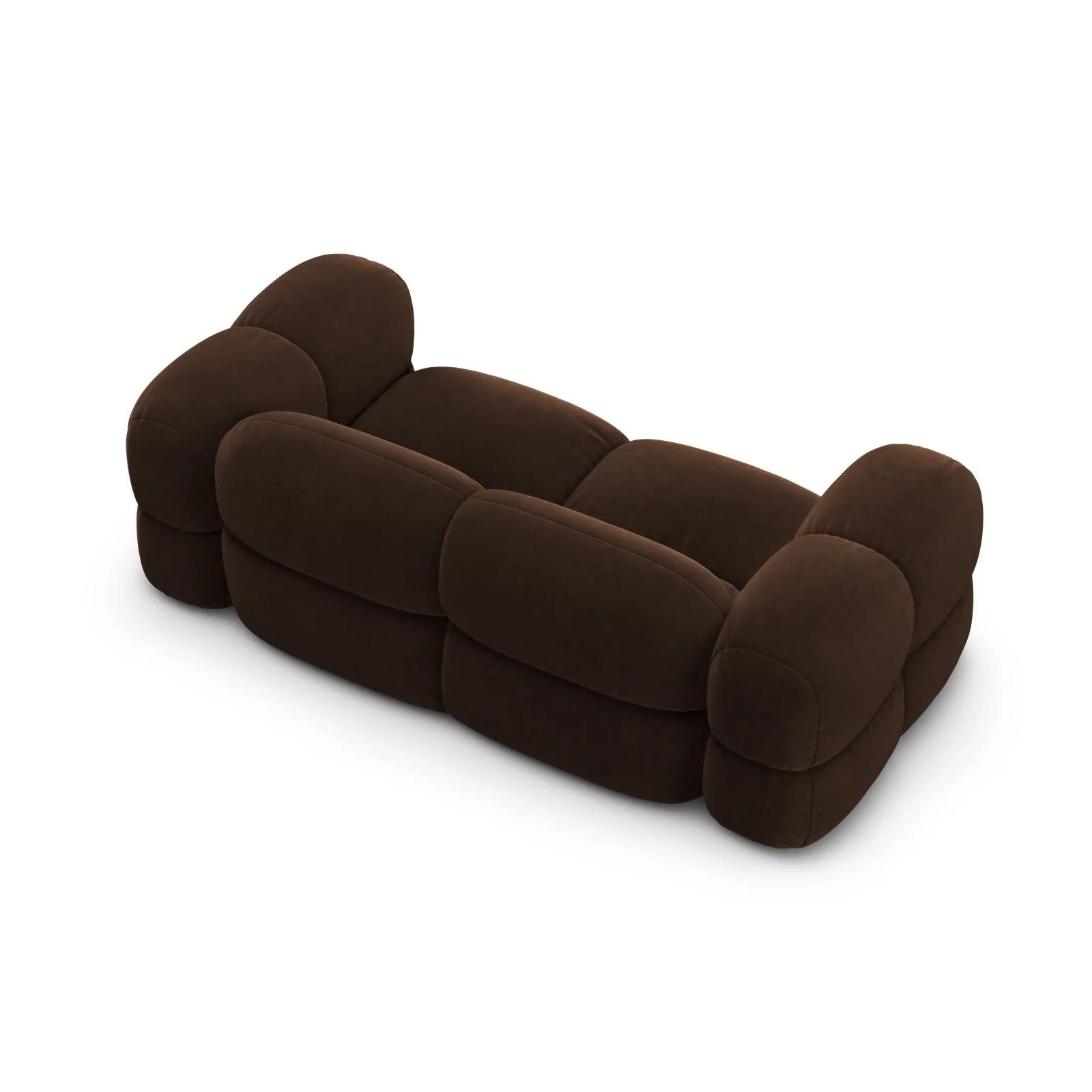 Loretto 3-Sitzer Sofa aus Samt oder Strukturstoff, 210x100x68 cm - Image 20