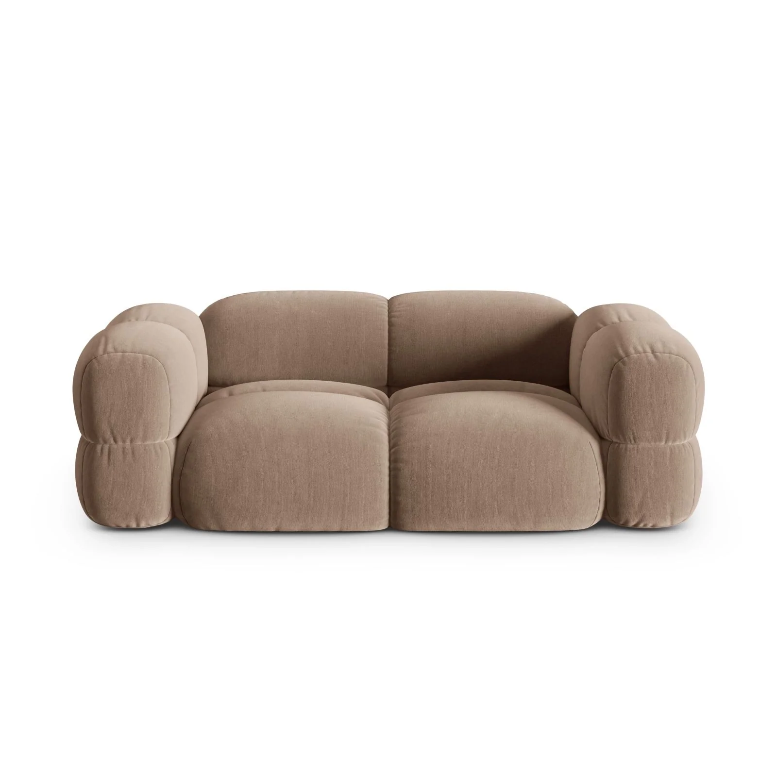 Loretto 3-Sitzer Sofa aus Samt oder Strukturstoff, 210x100x68 cm - Image 8