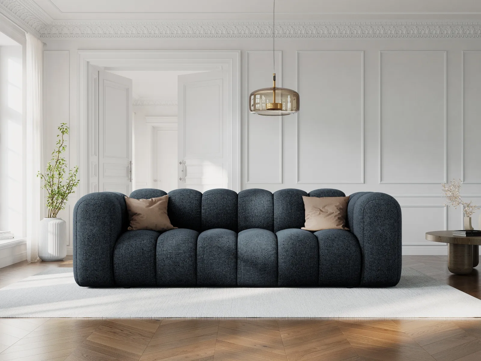 Lupine 3-Sitzer Sofa aus Samt, Chenille oder Boucle, 230x95 cm - Image 85