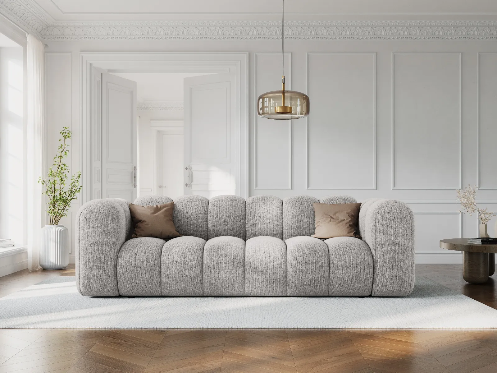 Lupine 3-Sitzer Sofa aus Samt, Chenille oder Boucle, 230x95 cm - Image 91