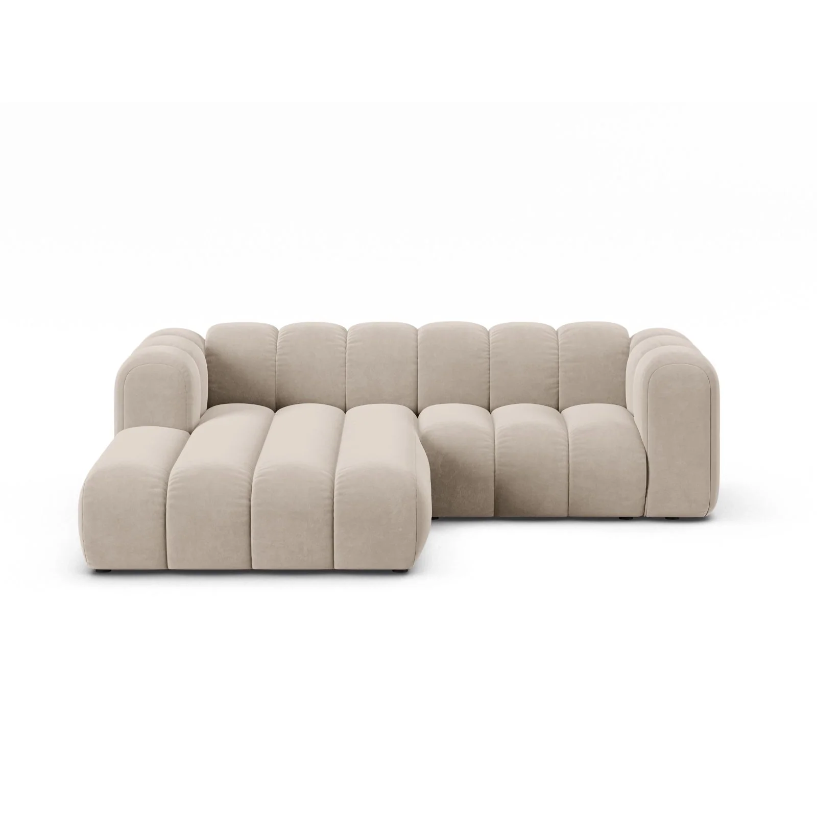 Lupine Modulares 3-Sitzer Ecksofa, Linke Seite, aus Samt, Chenille oder Boucle, 230x177 cm