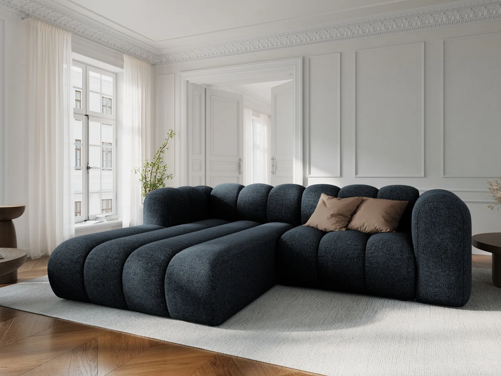 Lupine Modulares 3-Sitzer Ecksofa, Linke Seite, aus Samt, Chenille oder Boucle, 230x177 cm - Image 101