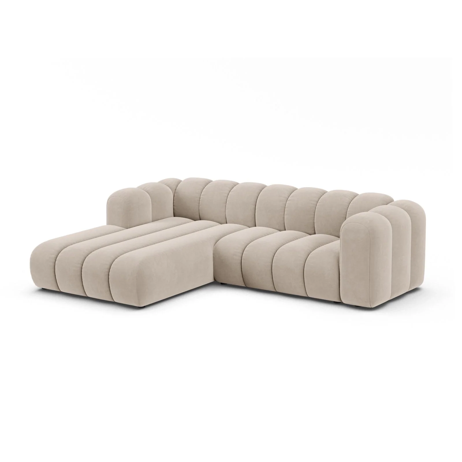 Lupine Modulares 4-Sitzer Ecksofa, Linke Seite, aus Samt, Chenille oder Boucle, 260x177 cm - Image 67