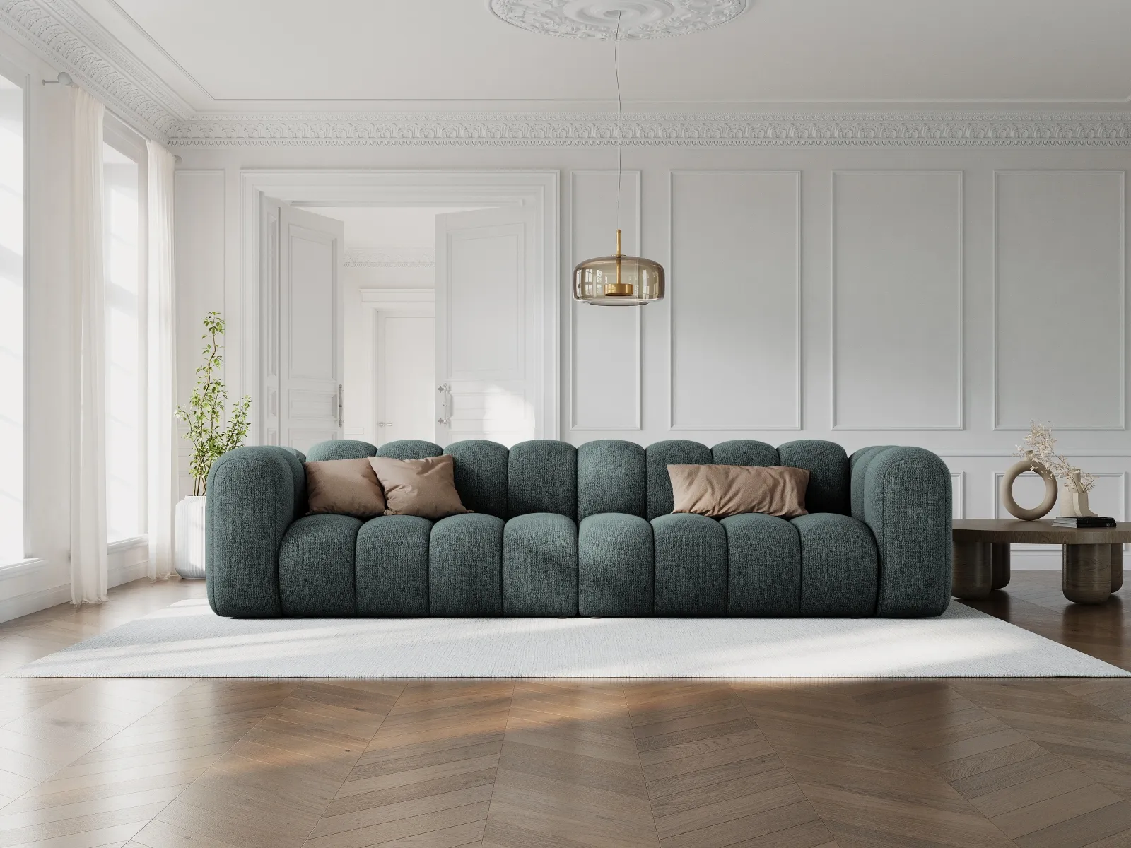 Lupine Modulares 4-Sitzer Sofa aus Samt, Chenille oder Boucle, 290x95x70 cm - Image 62