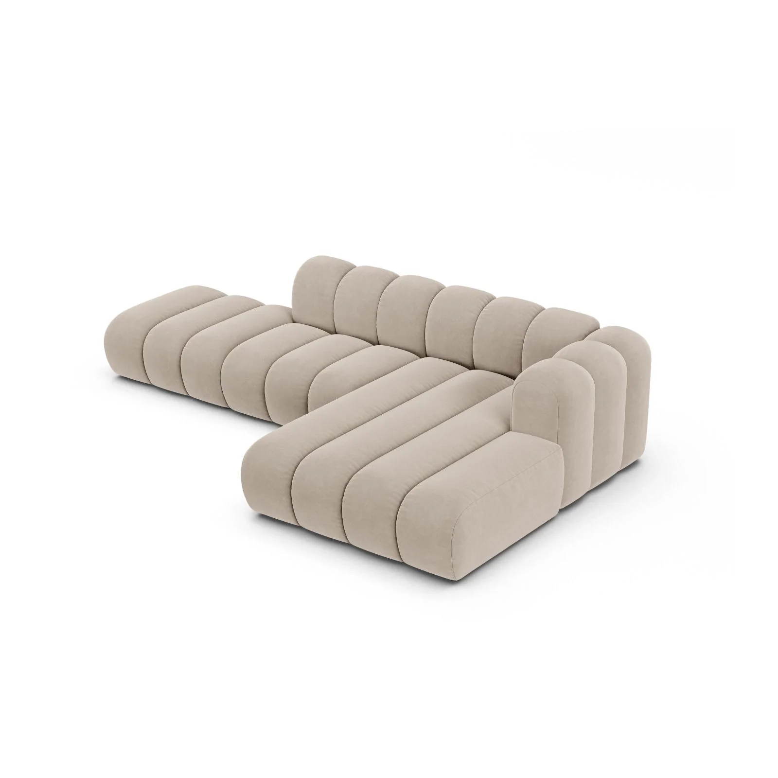 Lupine Modulares 5-Sitzer Ecksofa, Rechte Seite, aus Samt, Chenille oder Boucle, 299x177 cm - Image 4