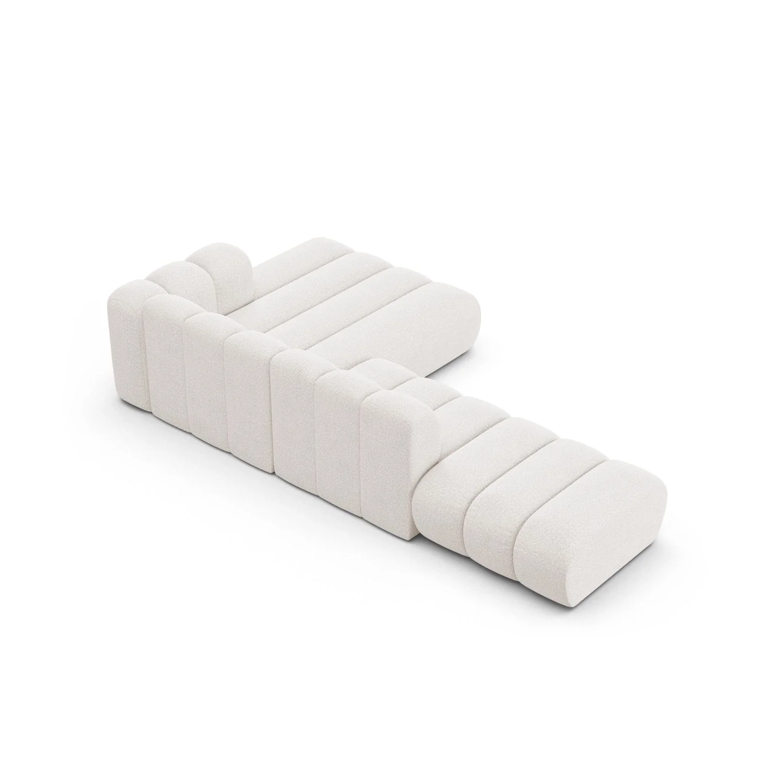 Lupine Modulares 5-Sitzer Ecksofa, Rechte Seite, aus Samt, Chenille oder Boucle, 299x177 cm - Image 47