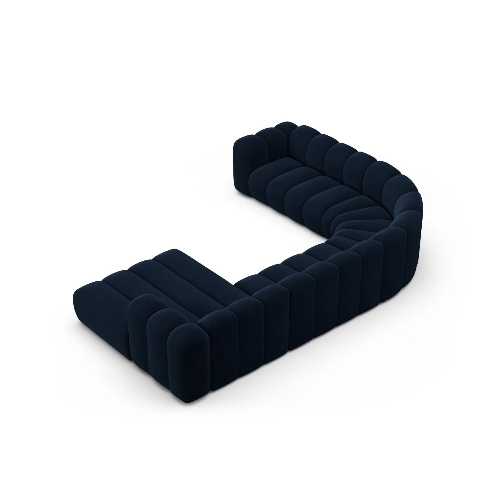 Lupine Modulares 6-Sitzer Panoramasofa, Linke Seite aus Samt, Chenille oder Boucle, 370x280 cm - Image 74