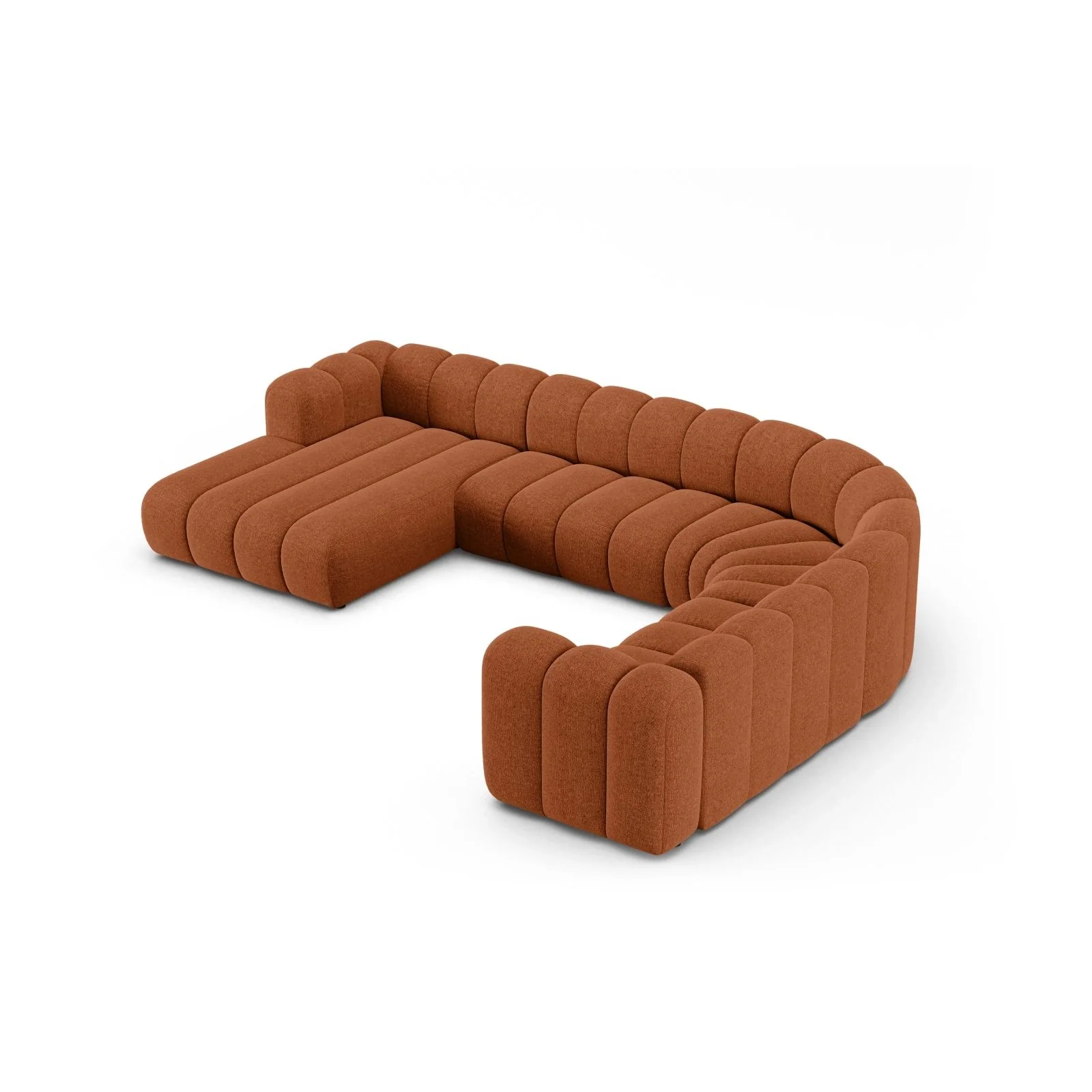 Lupine Modulares 6-Sitzer Panoramasofa, Rechte Seite, aus Samt, Chenille oder Boucle, 370x280 cm - Image 43