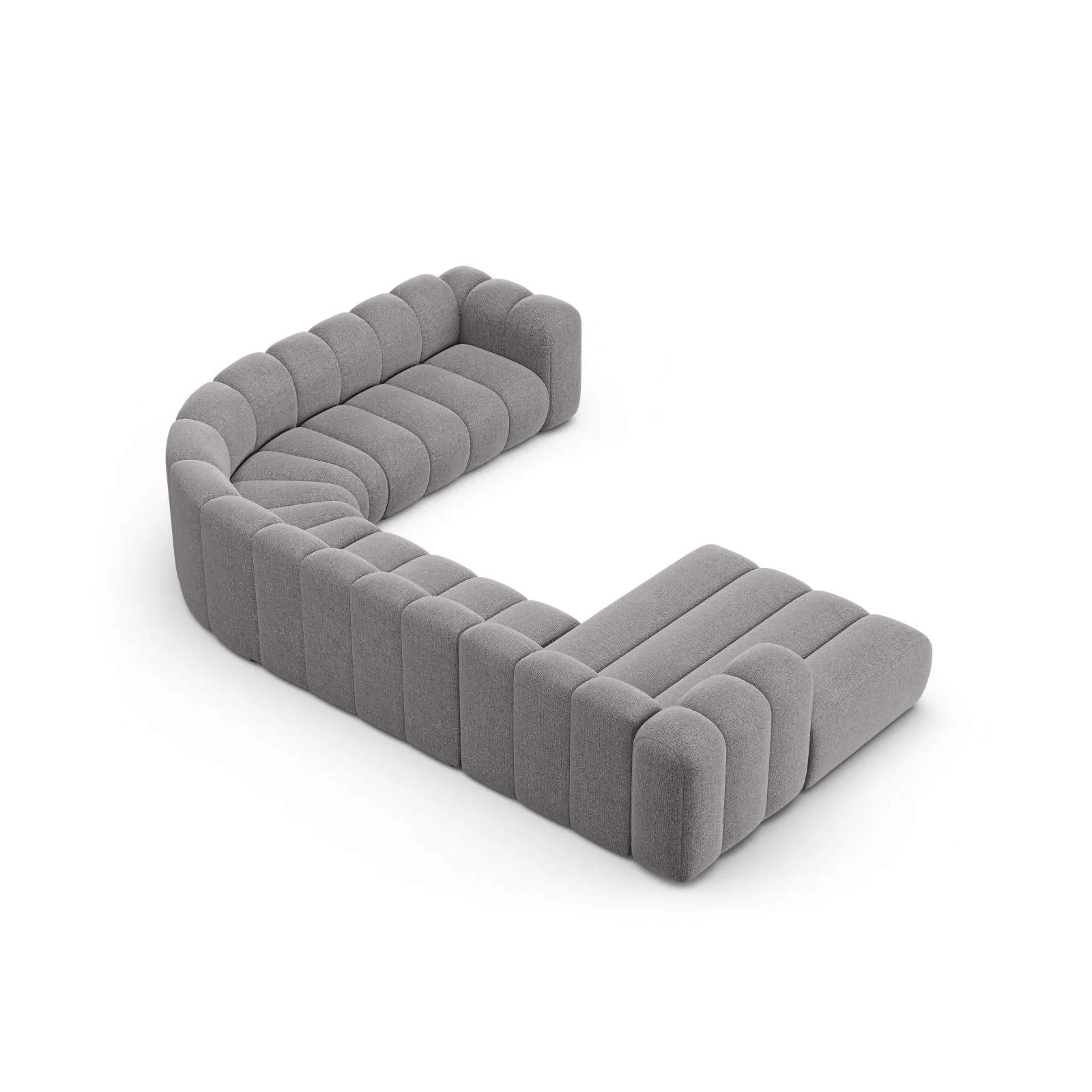 Lupine Modulares 6-Sitzer Panoramasofa, Rechte Seite, aus Samt, Chenille oder Boucle, 370x280 cm - Image 59
