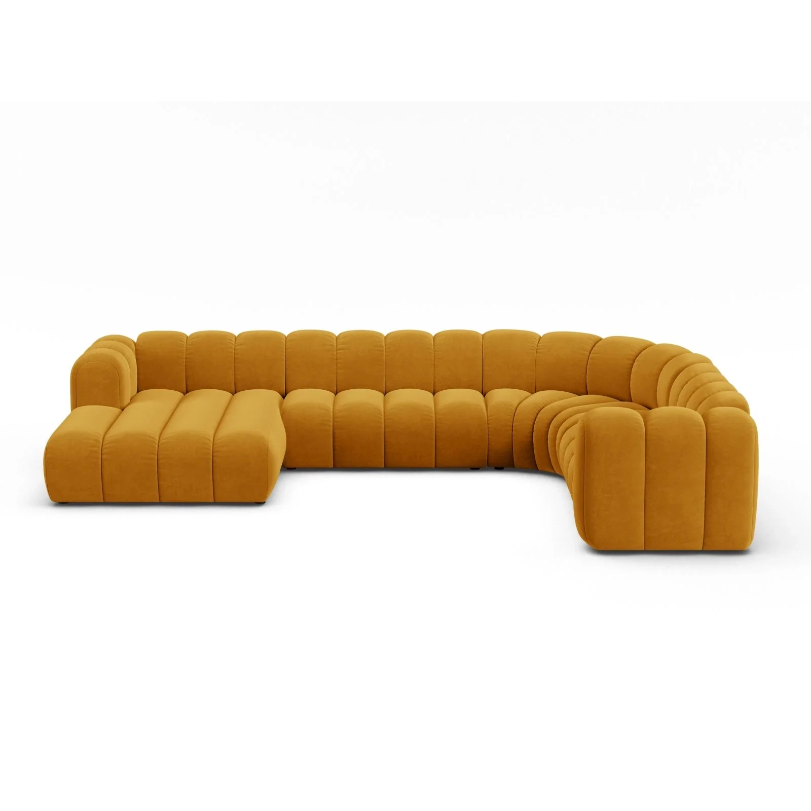 Lupine Modulares 6-Sitzer Panoramasofa, Rechte Seite, aus Samt, Chenille oder Boucle, 370x280 cm - Image 91