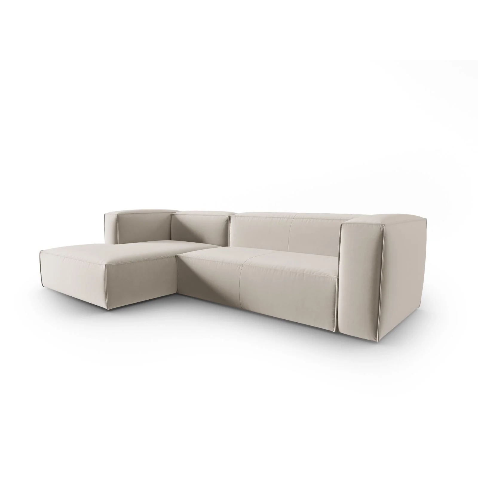 Mackay 4-Sitzer Ecksofa, Linke Seite, aus Samt oder Strukturstoff, 282x166x73 cm - Image 3
