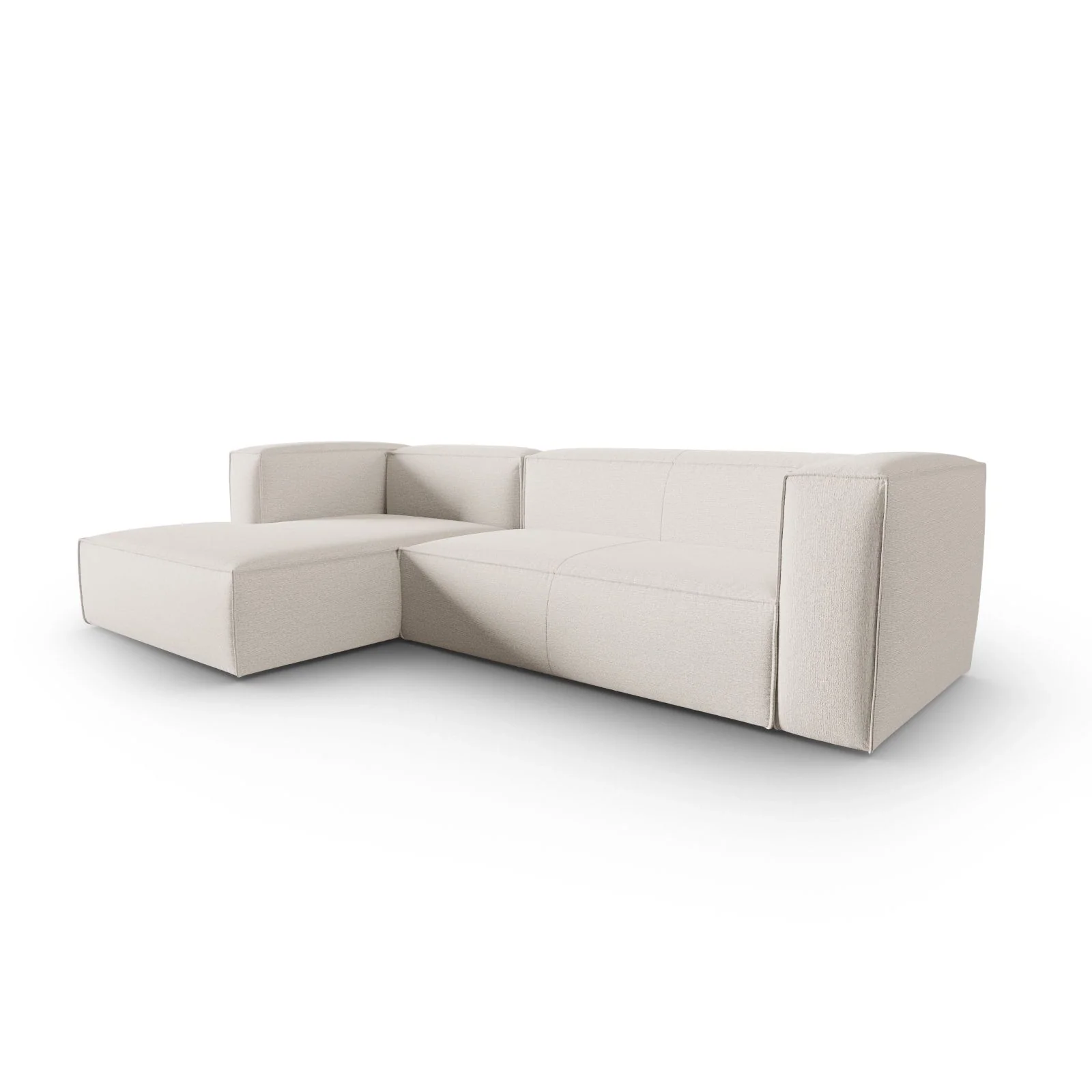 Mackay 4-Sitzer Ecksofa, Linke Seite, aus Samt oder Strukturstoff, 282x166x73 cm - Image 48