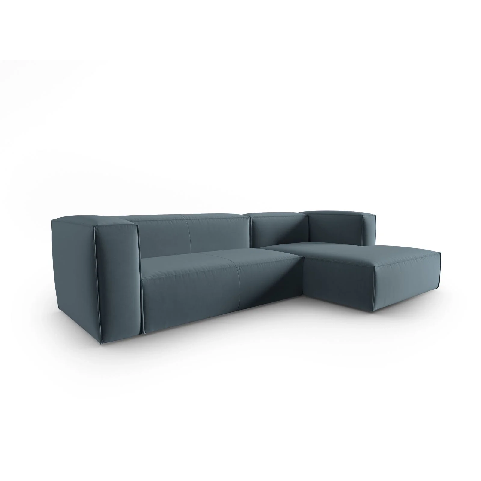 Mackay 4-Sitzer Ecksofa, Rechte Seite, aus Samt oder Strukturstoff, 282x166x73 cm - Image 28