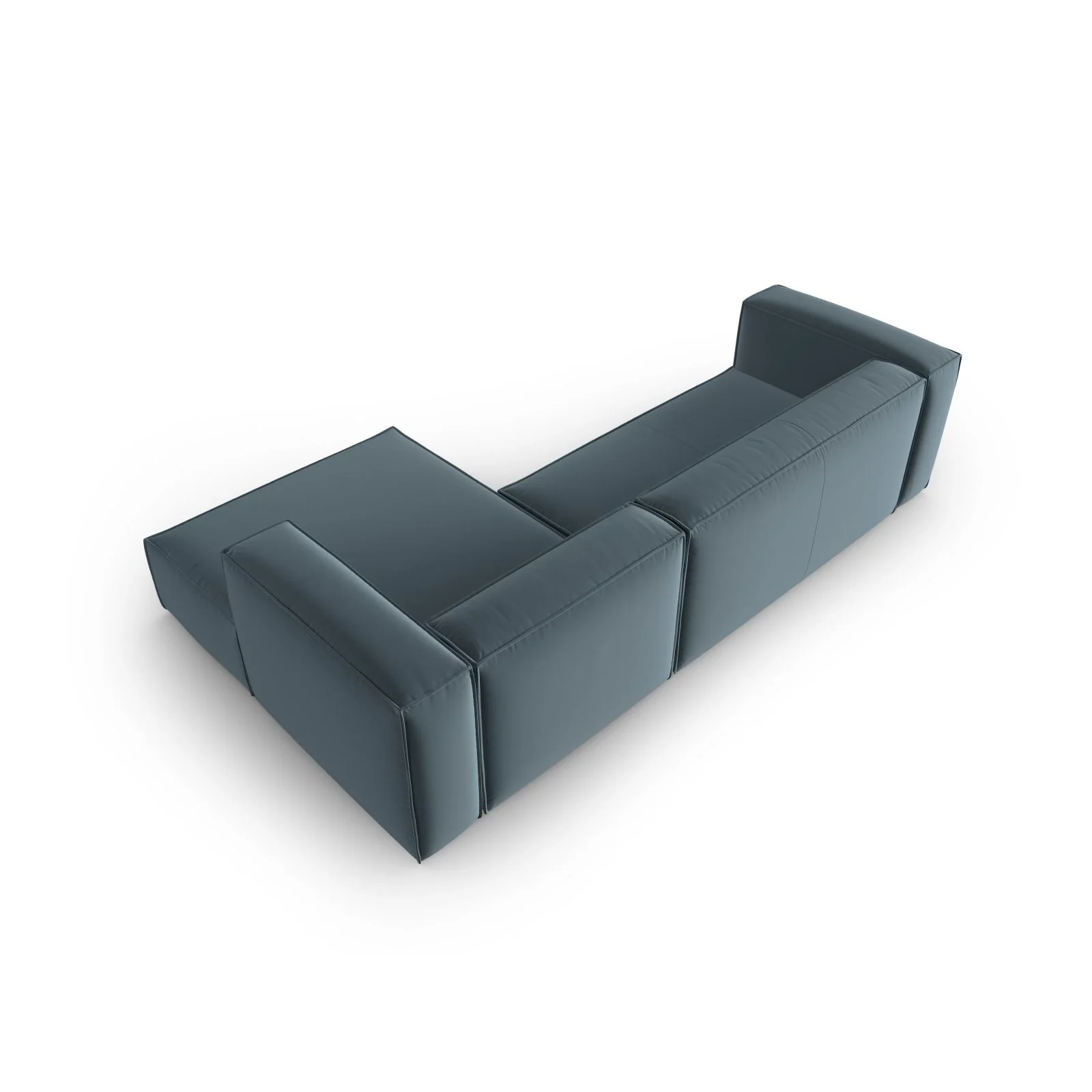 Mackay 4-Sitzer Ecksofa, Rechte Seite, aus Samt oder Strukturstoff, 282x166x73 cm - Image 29