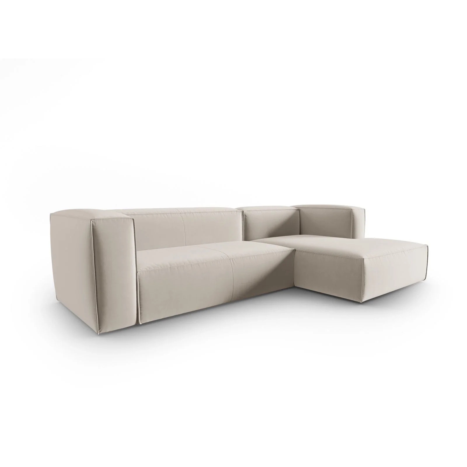 Mackay 4-Sitzer Ecksofa, Rechte Seite, aus Samt oder Strukturstoff, 282x166x73 cm - Image 3