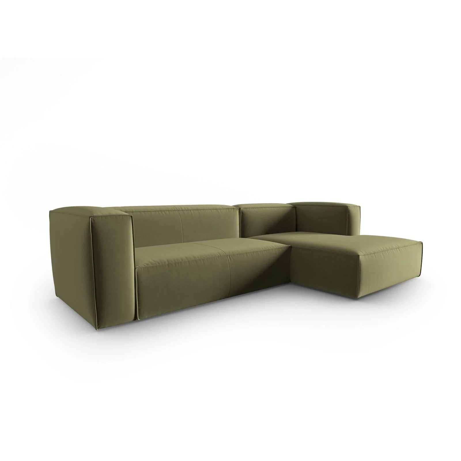 Mackay 4-Sitzer Ecksofa, Rechte Seite, aus Samt oder Strukturstoff, 282x166x73 cm - Image 33