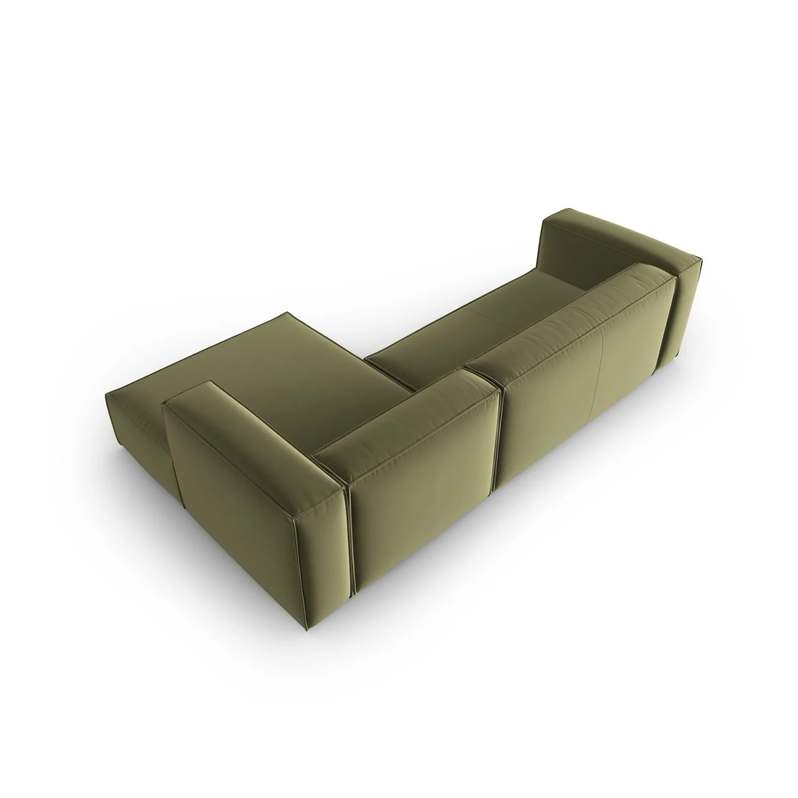 Mackay 4-Sitzer Ecksofa, Rechte Seite, aus Samt oder Strukturstoff, 282x166x73 cm - Image 34