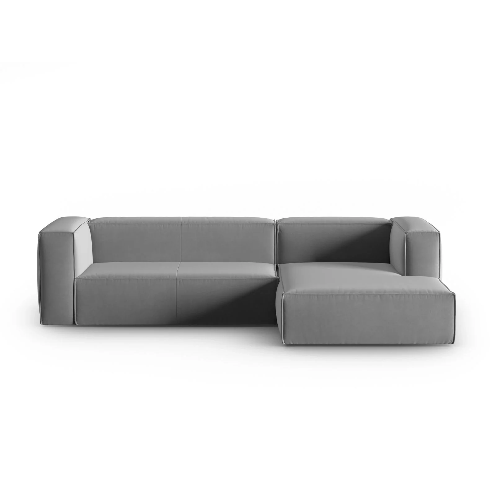Mackay 4-Sitzer Ecksofa, Rechte Seite, aus Samt oder Strukturstoff, 282x166x73 cm - Image 36