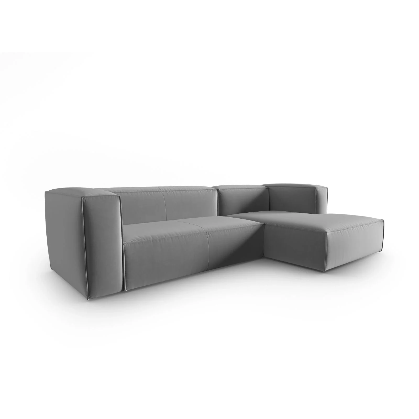 Mackay 4-Sitzer Ecksofa, Rechte Seite, aus Samt oder Strukturstoff, 282x166x73 cm - Image 38