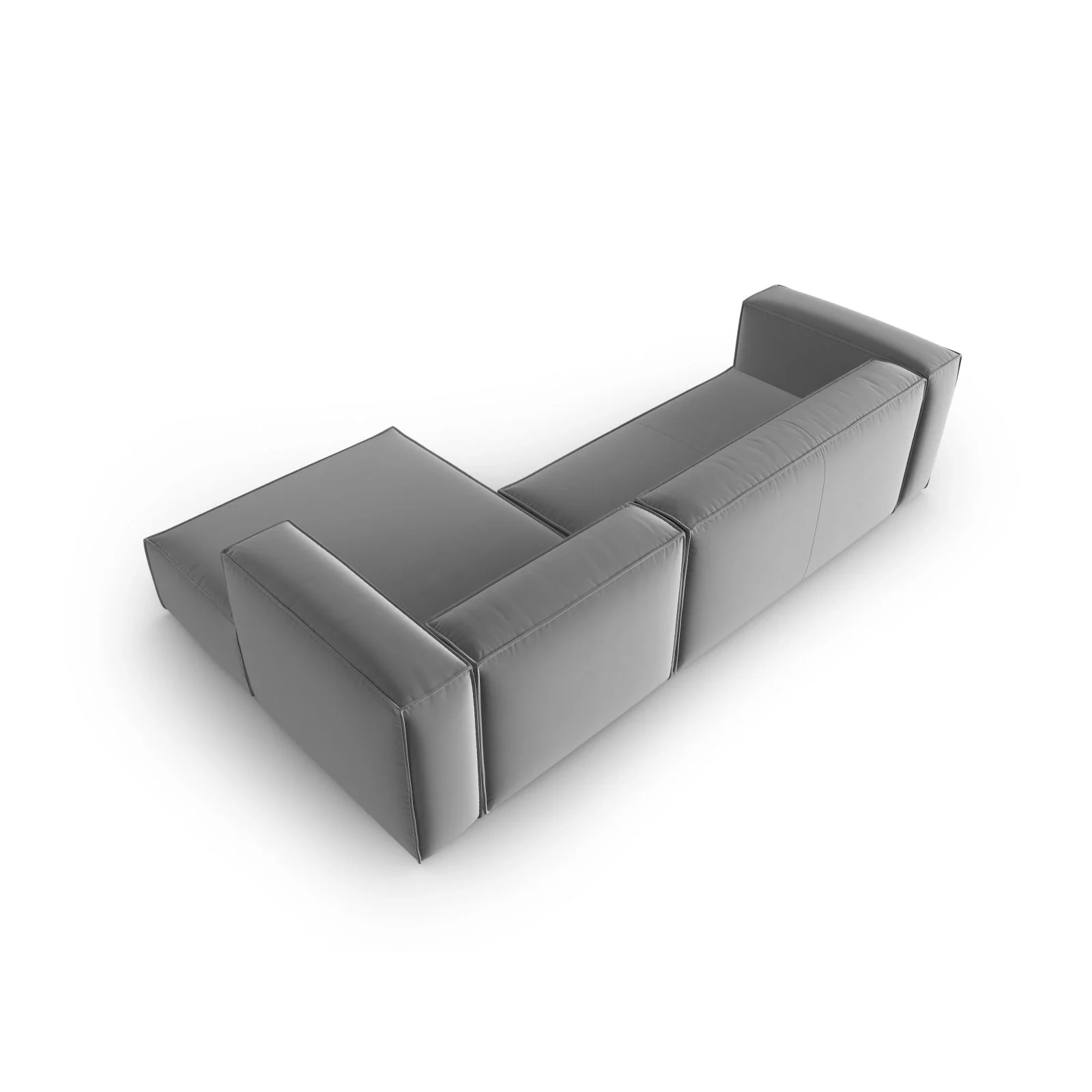 Mackay 4-Sitzer Ecksofa, Rechte Seite, aus Samt oder Strukturstoff, 282x166x73 cm - Image 39
