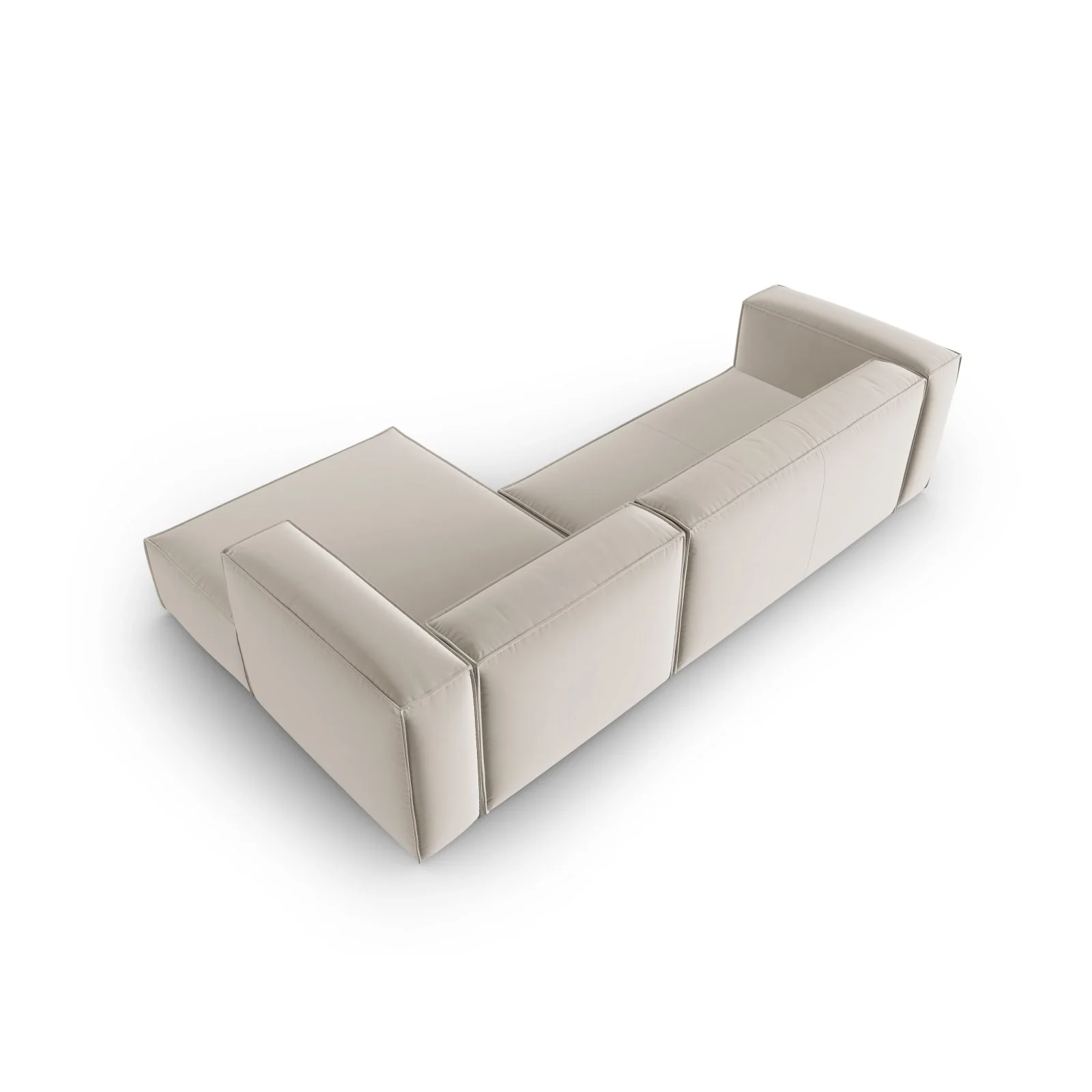 Mackay 4-Sitzer Ecksofa, Rechte Seite, aus Samt oder Strukturstoff, 282x166x73 cm - Image 4