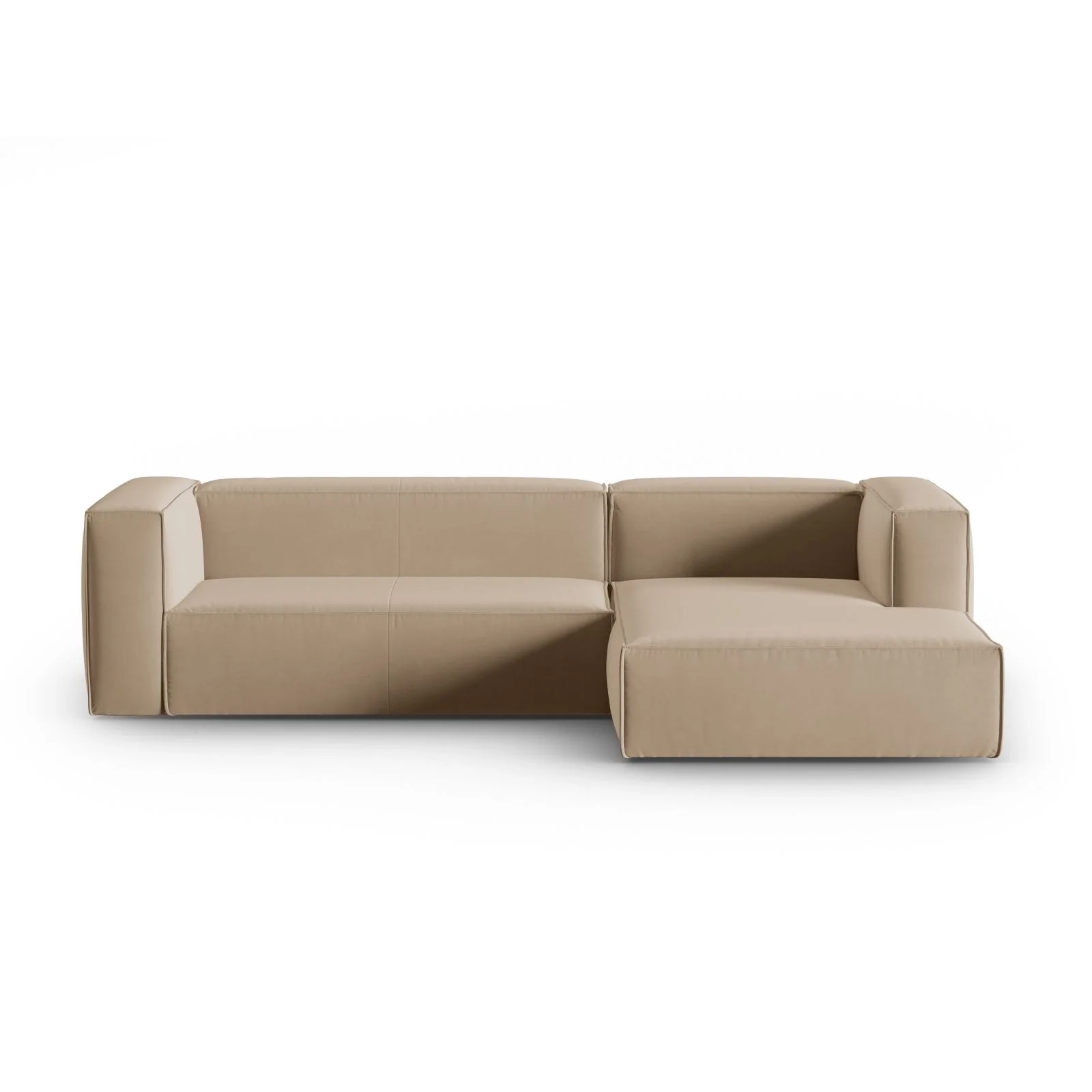 Mackay 4-Sitzer Ecksofa, Rechte Seite, aus Samt oder Strukturstoff, 282x166x73 cm - Image 6