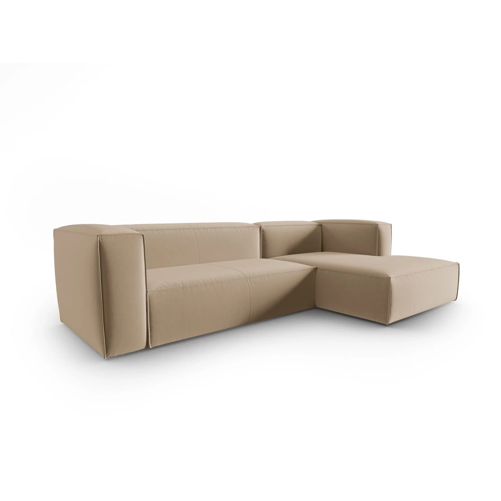 Mackay 4-Sitzer Ecksofa, Rechte Seite, aus Samt oder Strukturstoff, 282x166x73 cm - Image 8