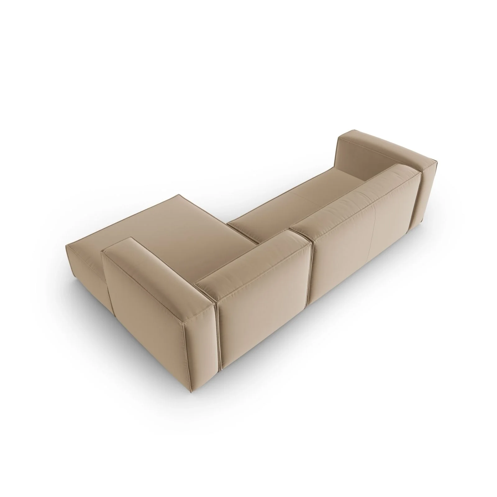 Mackay 4-Sitzer Ecksofa, Rechte Seite, aus Samt oder Strukturstoff, 282x166x73 cm - Image 9