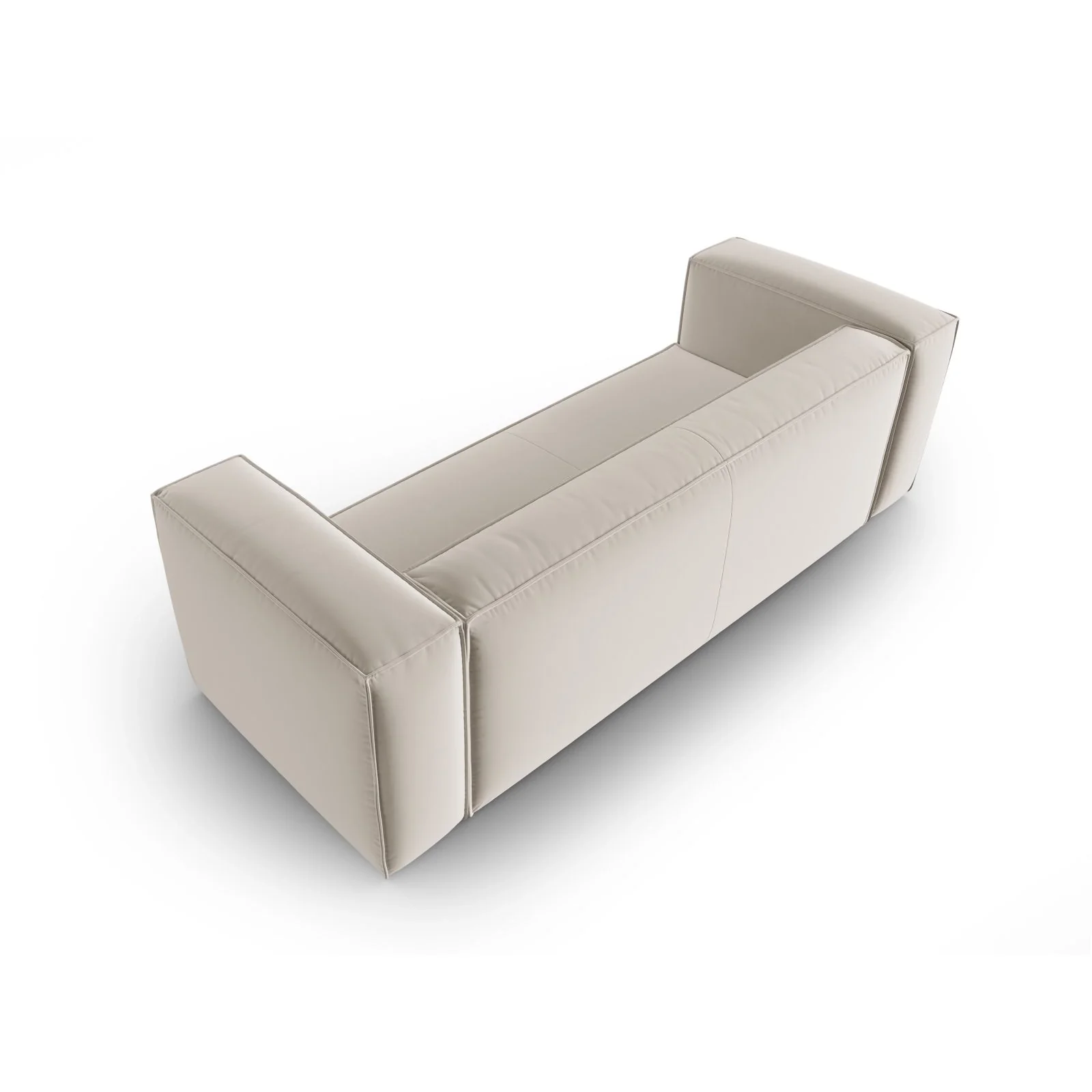 Mackay 4-Sitzer Sofa aus Samt oder Strukturstoff, 230x94x73 cm - Image 4